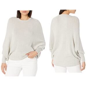 Club Monaco Gizal Gray Wool Long Sleeve Sweater Top Lightweight Knit Size XL